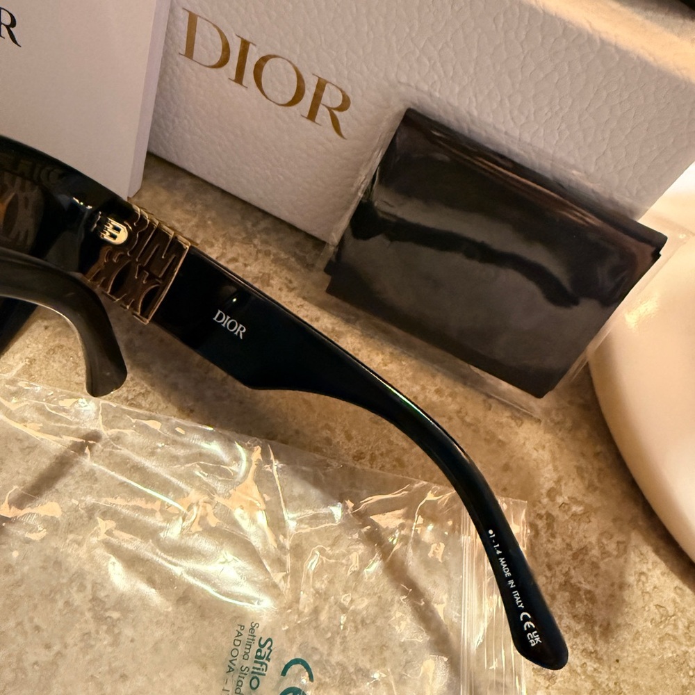 Dior Black and Gold Sunglasses - Picture 5 of 6